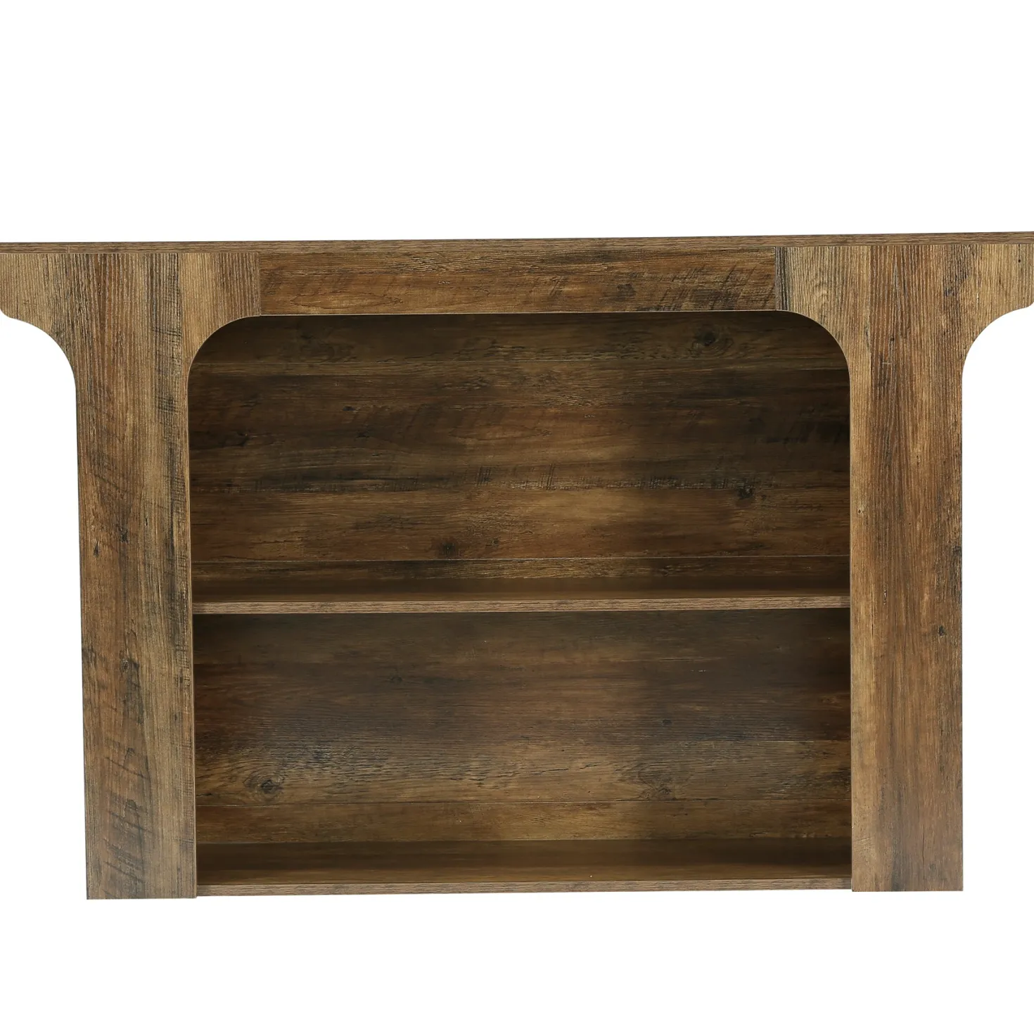 55" Rectangular Bar Table, Island Bar Station with Storage and 2 Shelves
