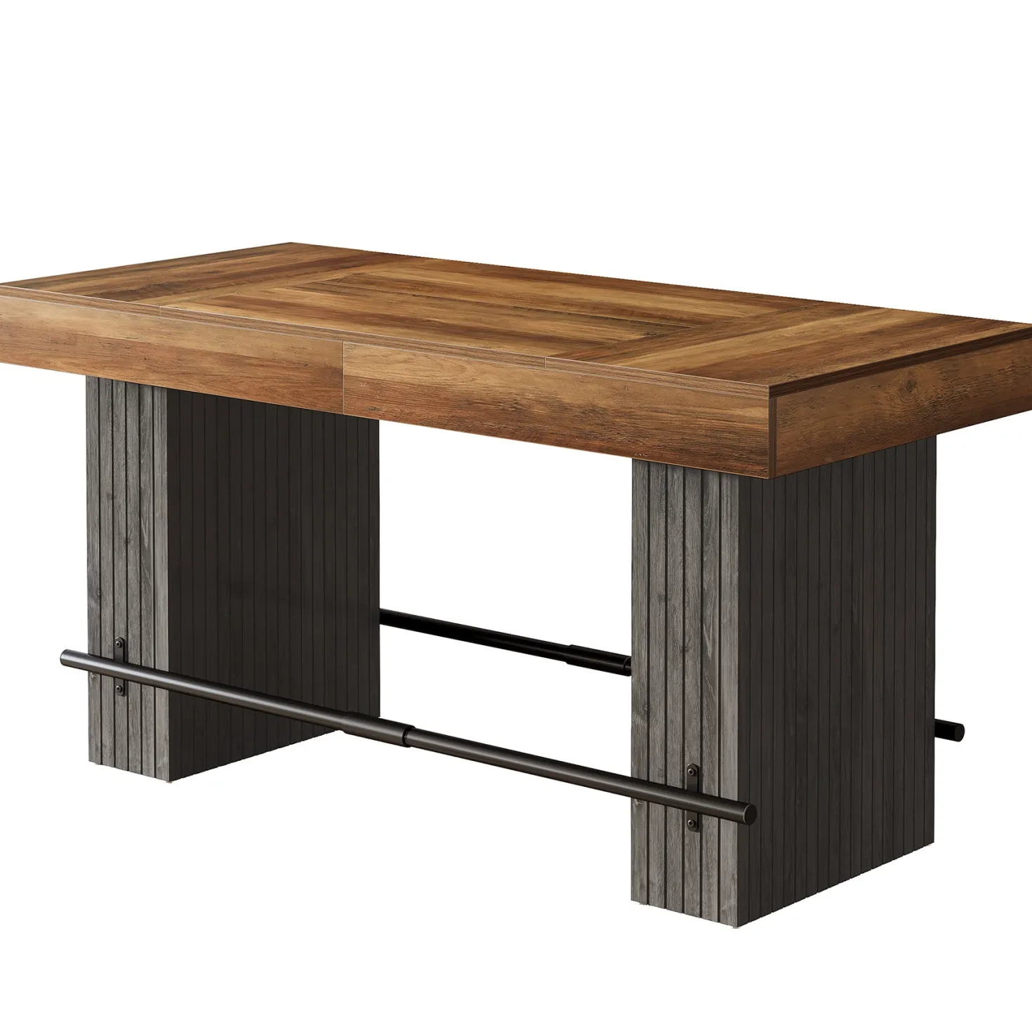 62.2" Bar Table, Industrial Counter Height Pub Dining Table