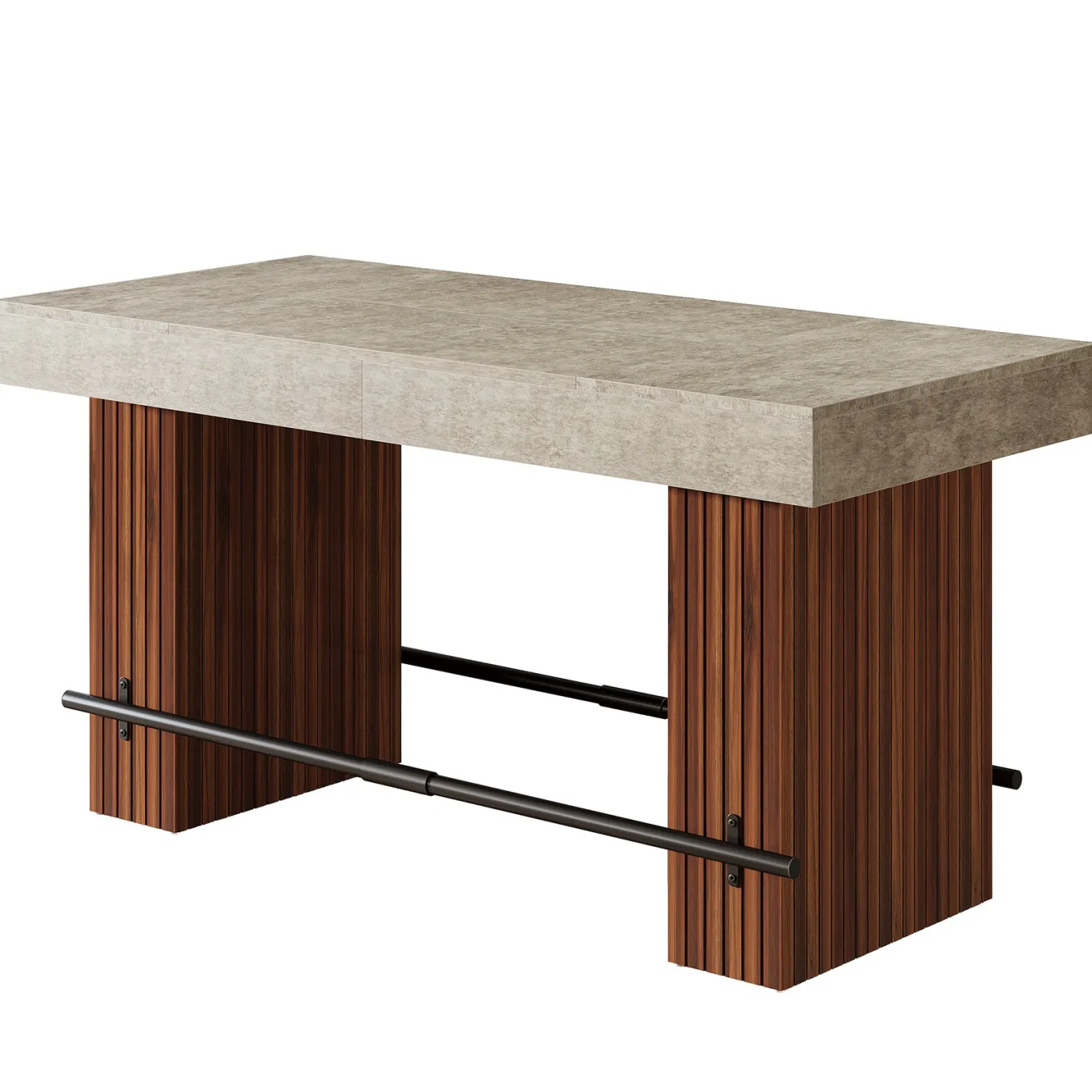 62.2" Bar Table, Industrial Counter Height Pub Dining Table