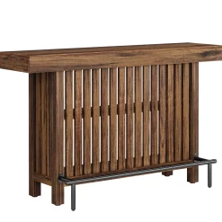 63" Bar Table, 2-Tier Home Bar Unit Height Pub Table Kitchen Island