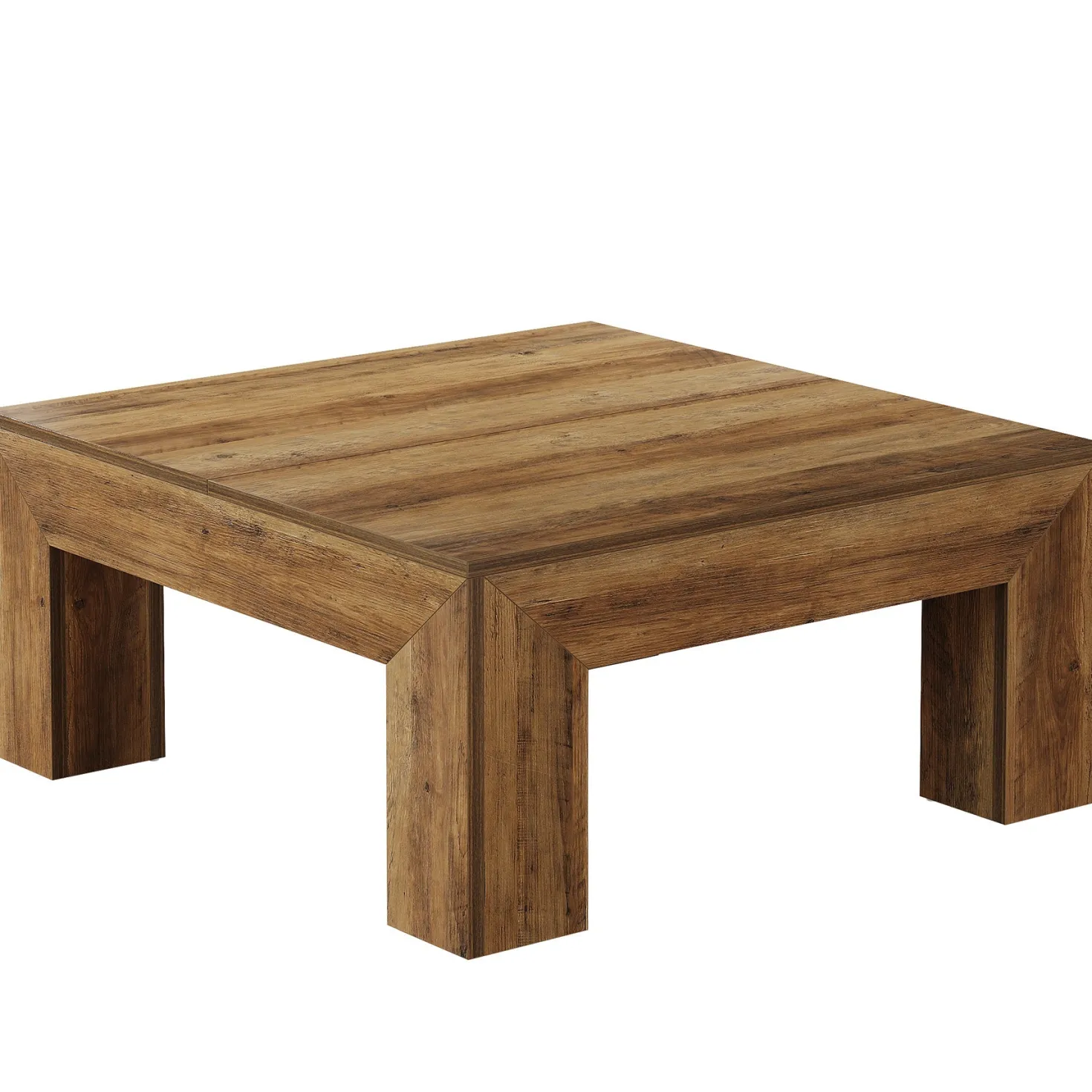 39" Coffee Table, Farmhouse Square Accent Center Cocktail Table