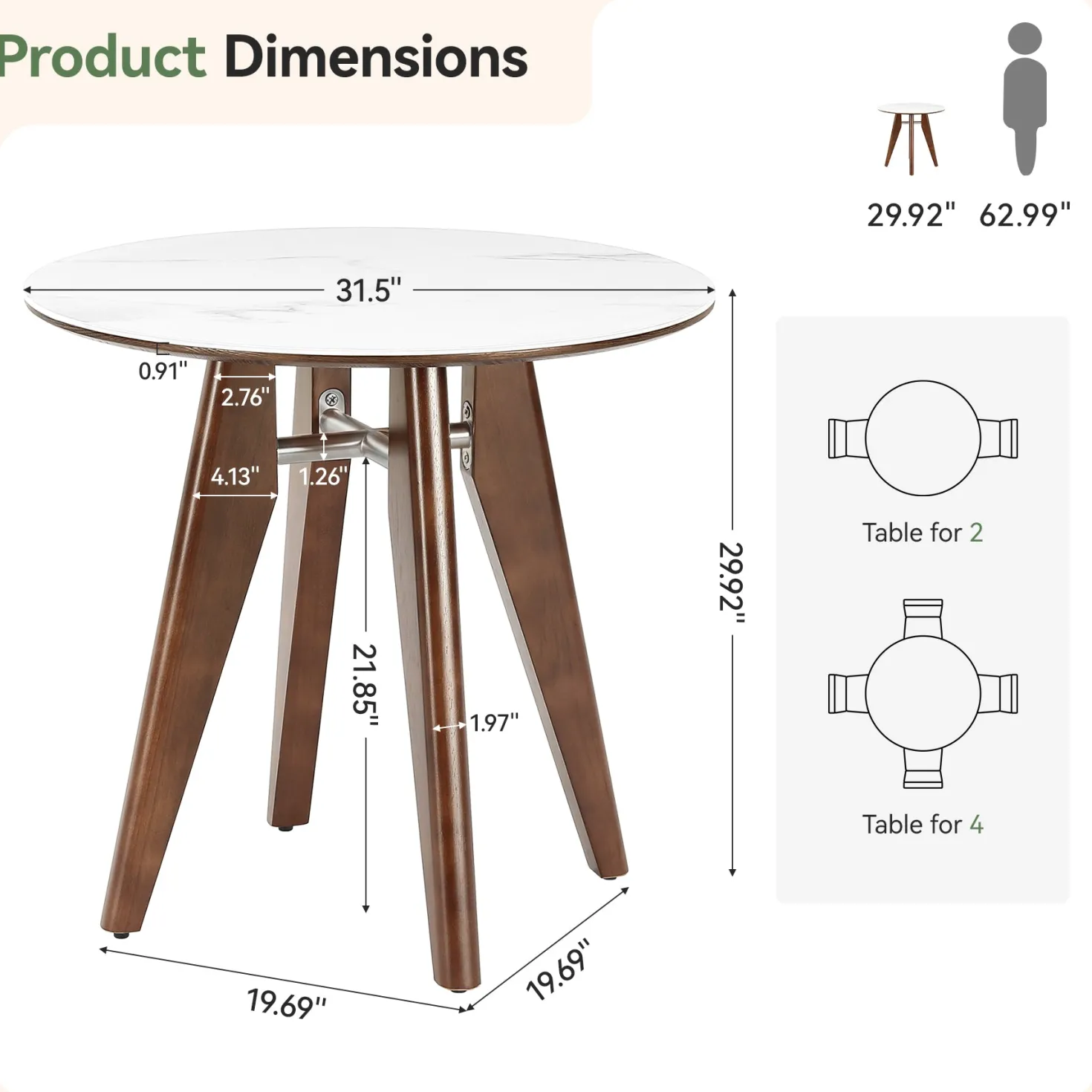 31" Conference Table, Solid Wood Meeting Room Table with Sintered Stone Tabletop