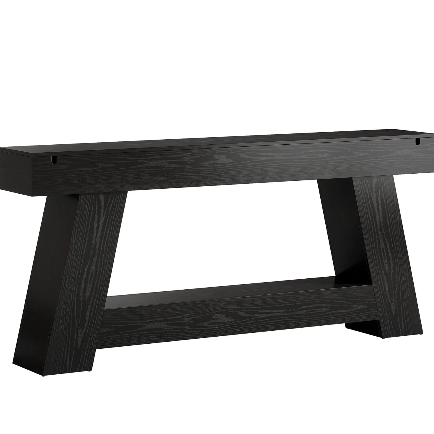 70.87" Console Table, Farmhouse 2-Tier Sofa Table with Open Storage Shelf