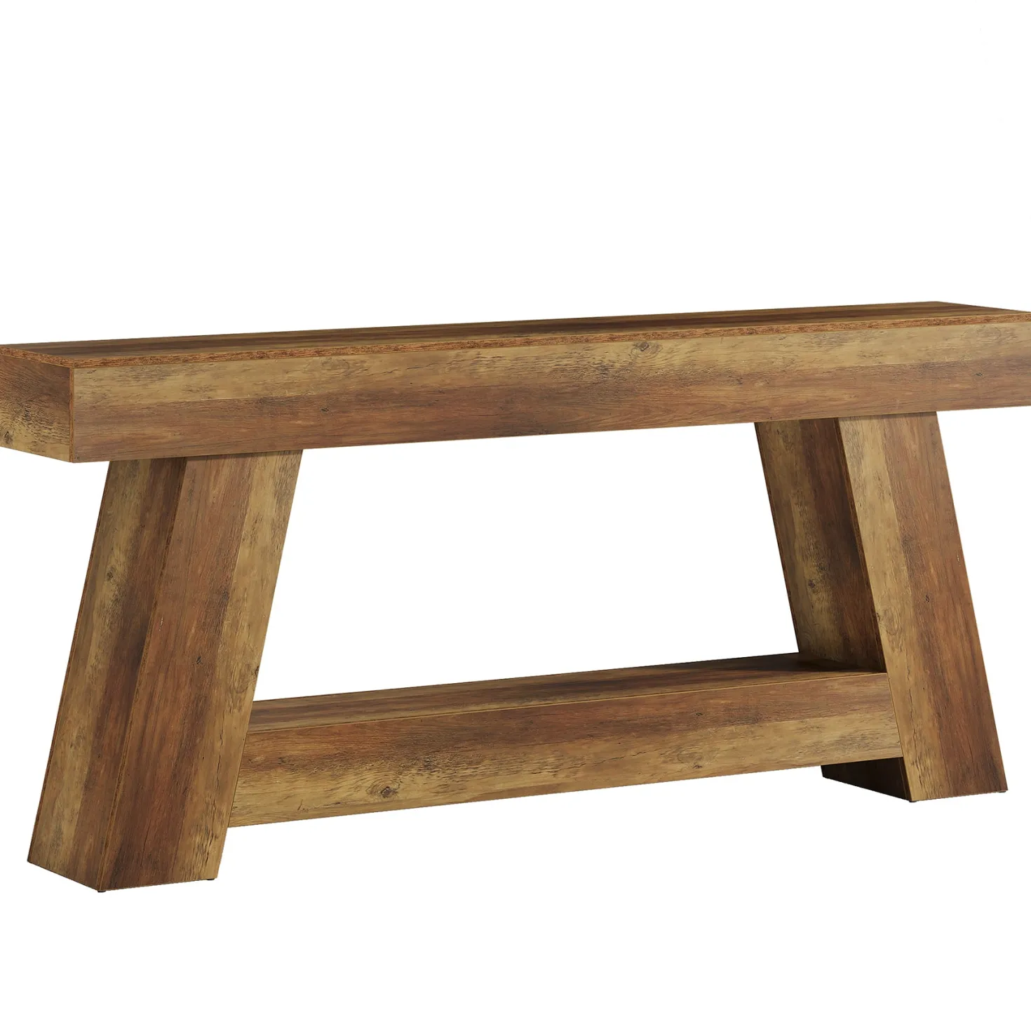 70.87" Console Table, Farmhouse 2-Tier Sofa Table with Open Storage Shelf