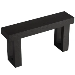 63" Console Table, Rectangular Sofa Table with Thick Legs Behind Couch