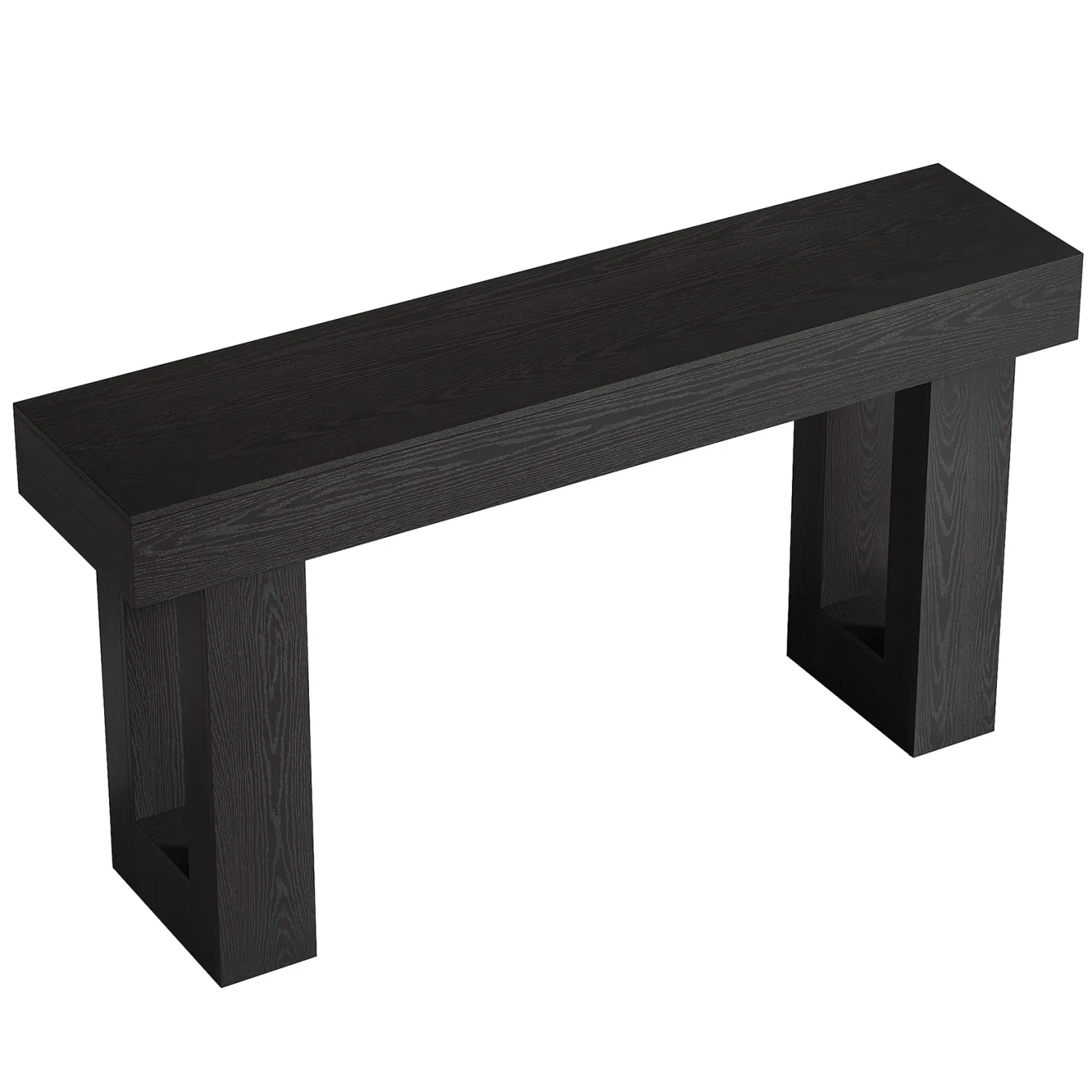 63" Console Table, Rectangular Sofa Table with Thick Legs Behind Couch