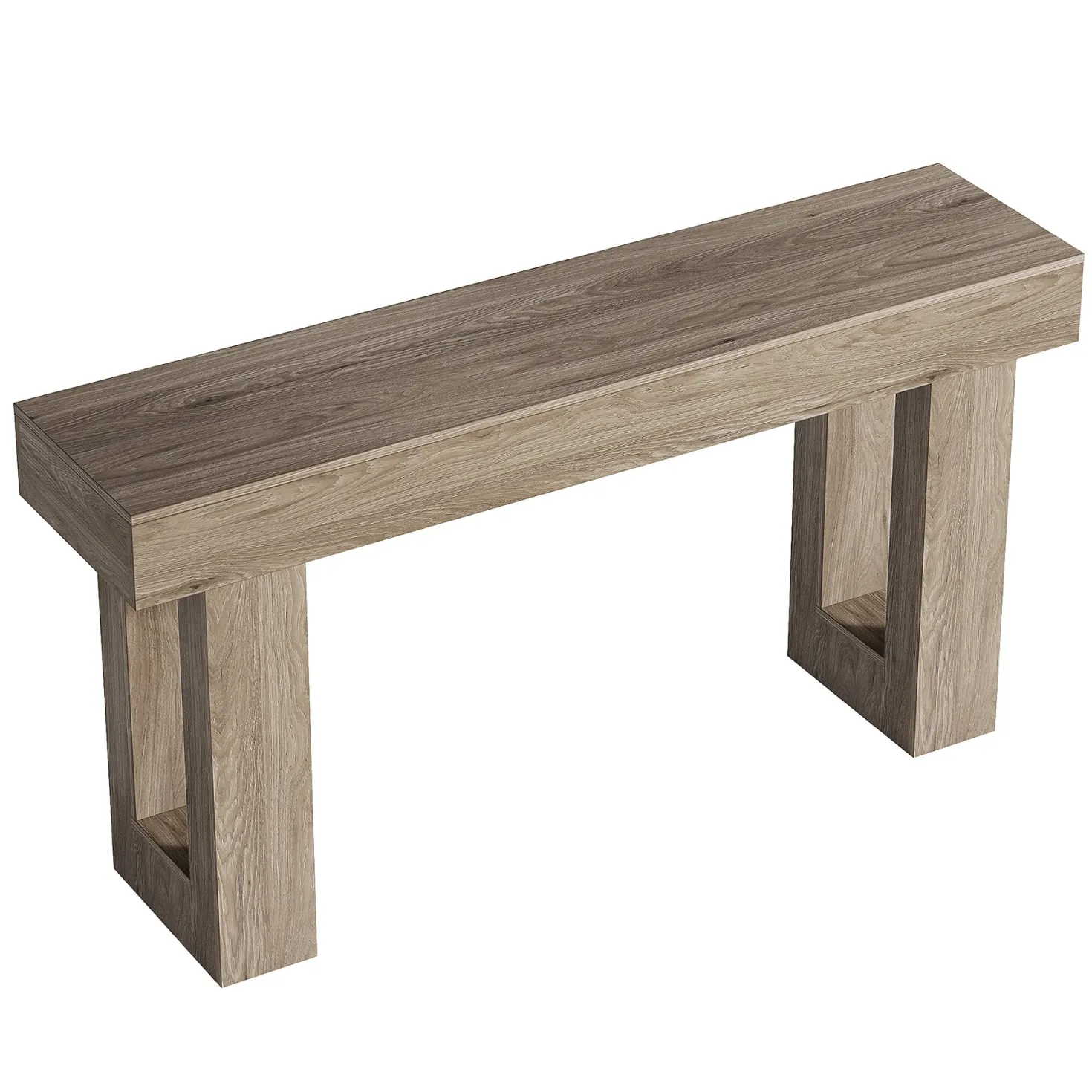 63" Console Table, Rectangular Sofa Table with Thick Legs Behind Couch