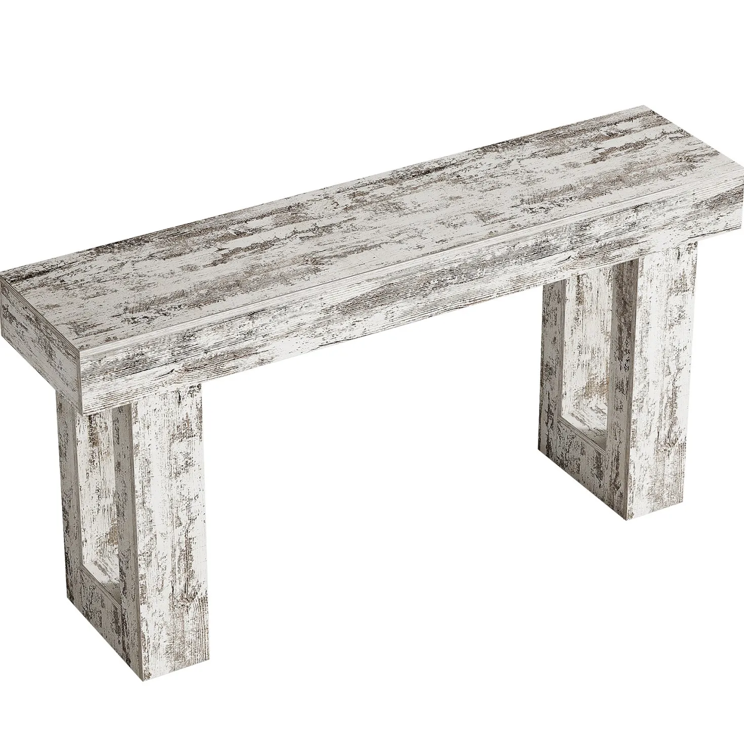 63" Console Table, Rectangular Sofa Table with Thick Legs Behind Couch