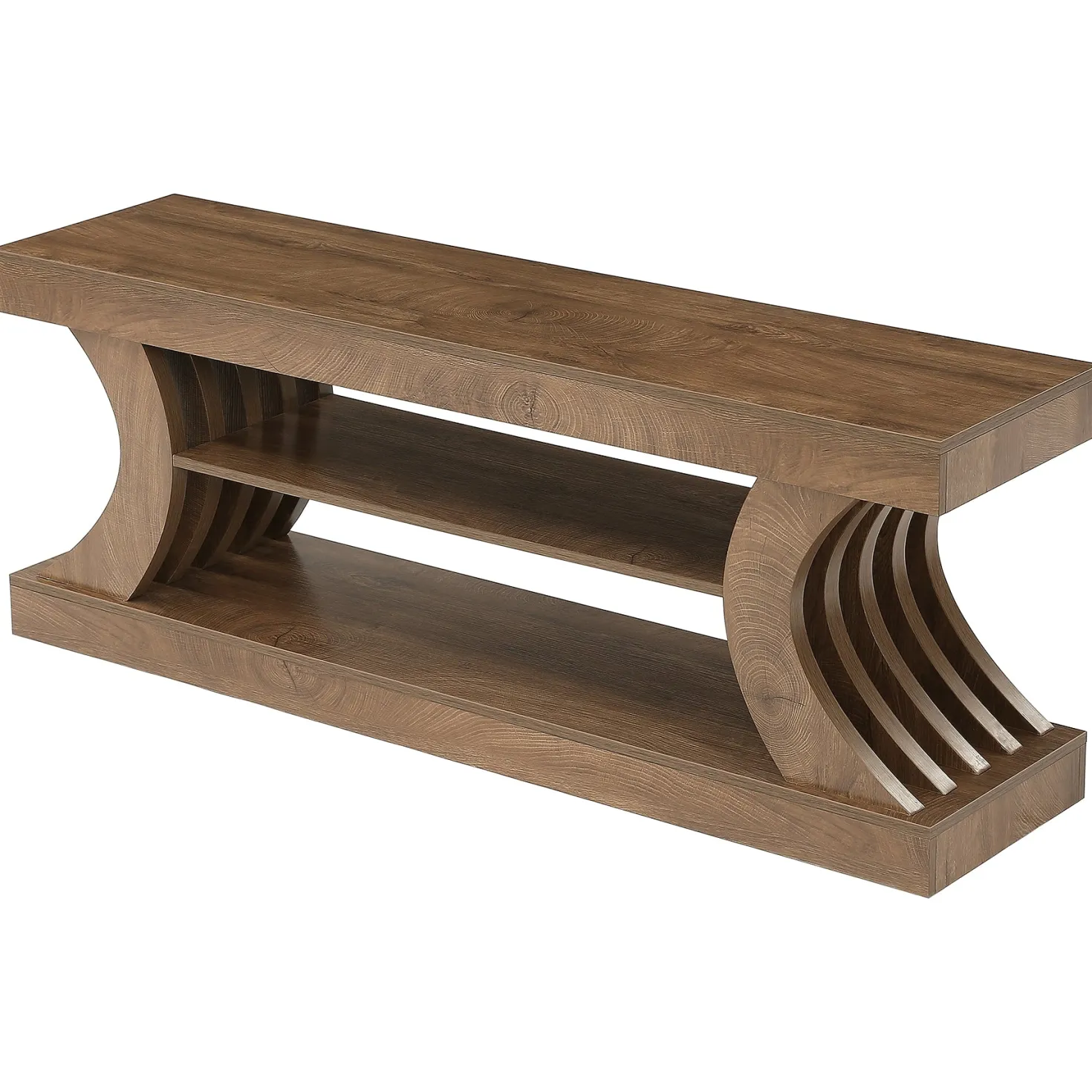 63" Console Table, 3-Tier Entryway Table with Storage for Living Room