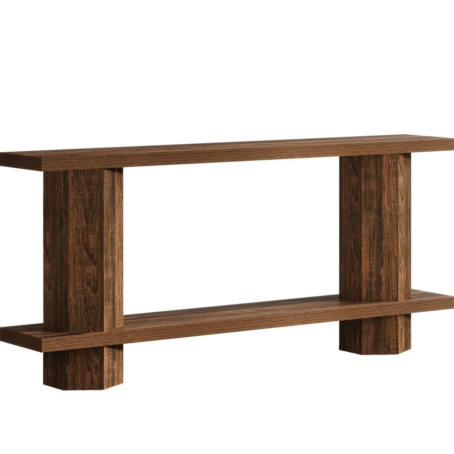 71" Console Table, 2-Tier Hallway Table Sofa Table Behind Couch