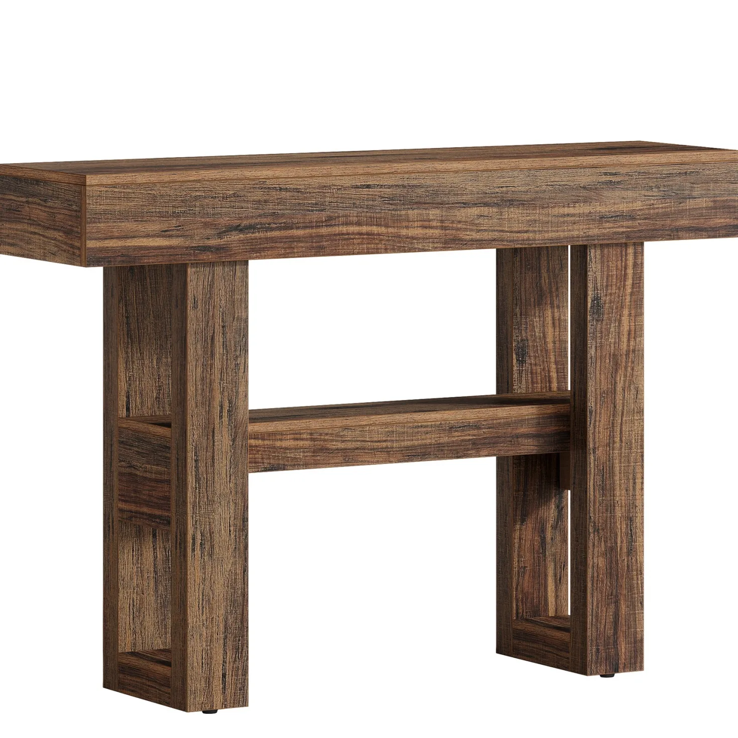 41.3" Console Table, 2-Tier Narrow Sofa Entryway Table with Storage