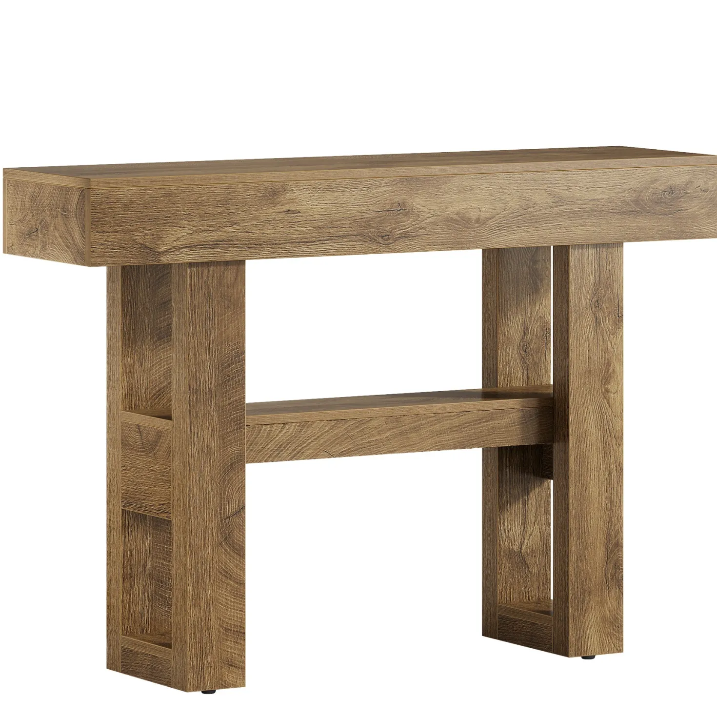 41.3" Console Table, 2-Tier Narrow Sofa Entryway Table with Storage