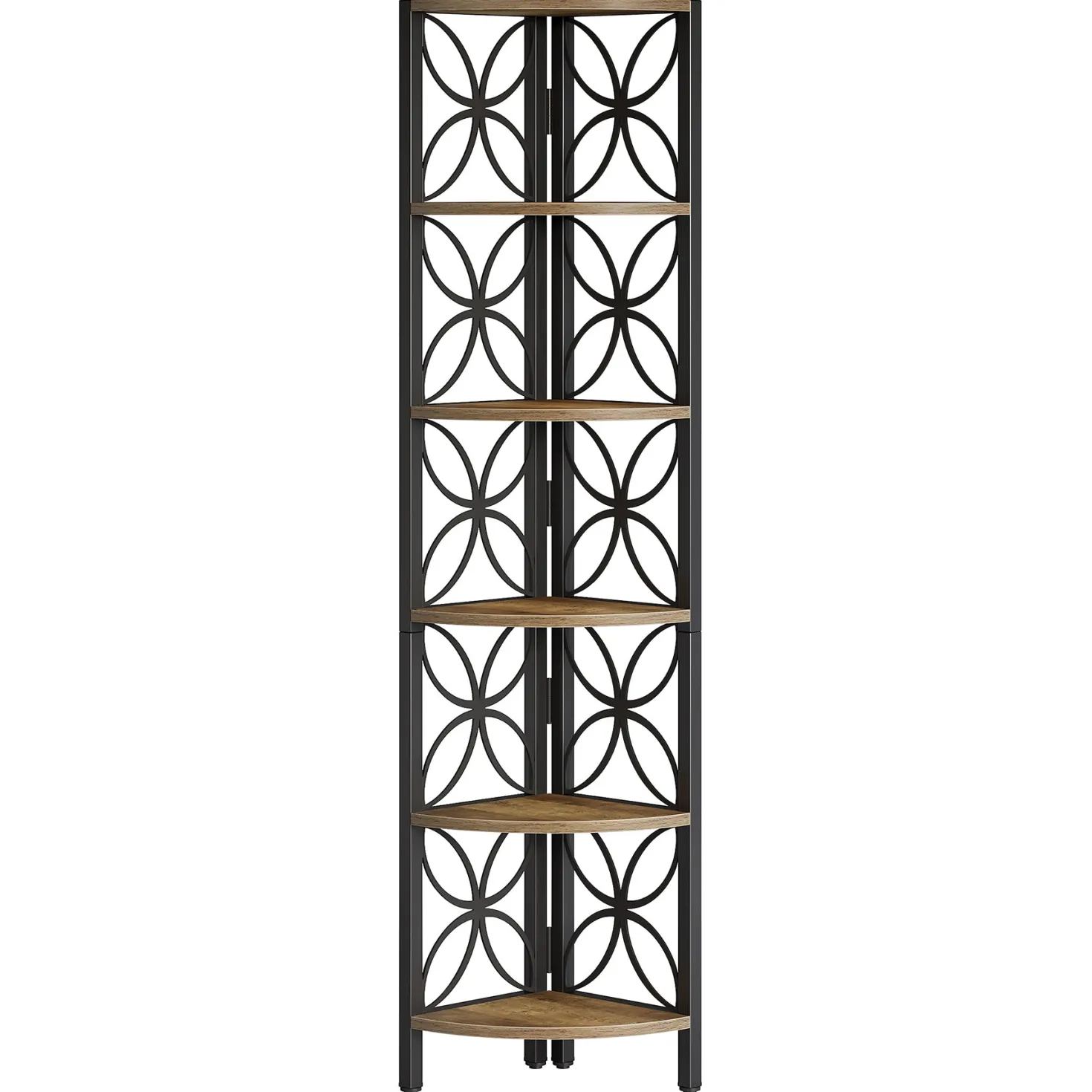 70.8" Corner Shelf, 6-Tier Corner Bookshelf Display Shelf Storage Rack