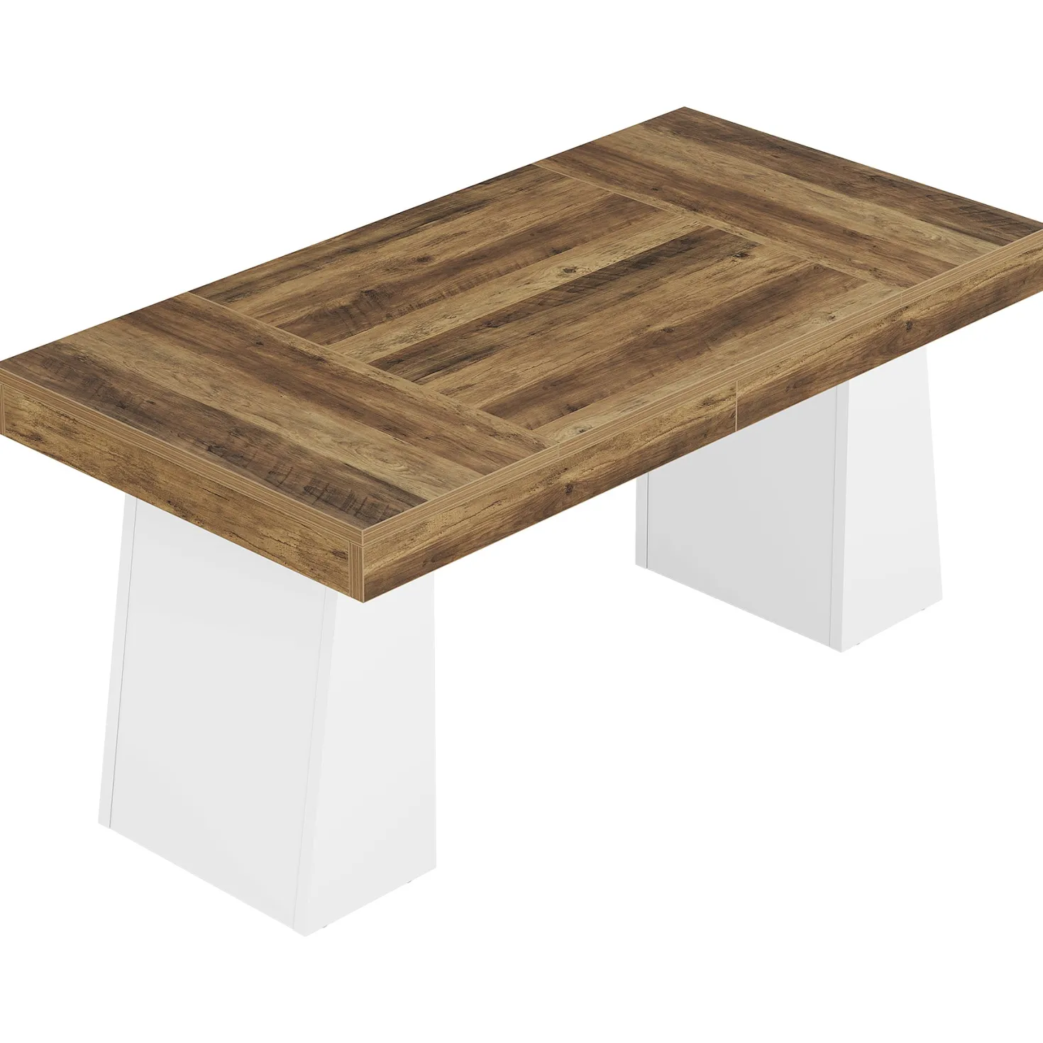 55" Dining Table for 4-6, Rectangular Kitchen Dinner Tables with Sturdy Legs
