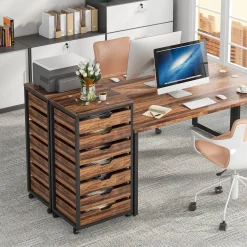 5/7 Drawer File Cabinet, Mobile Drawer Chest Storage Dresser Cabinet