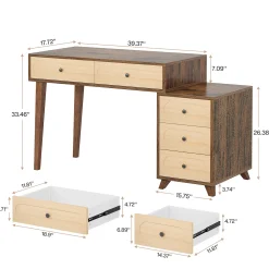 5 Drawers Computer Desk, 51