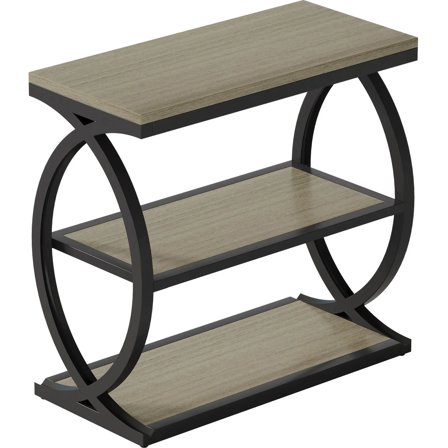 23.6" End Table, Narrow 3-Tier Side Table Nightstand for Living Room