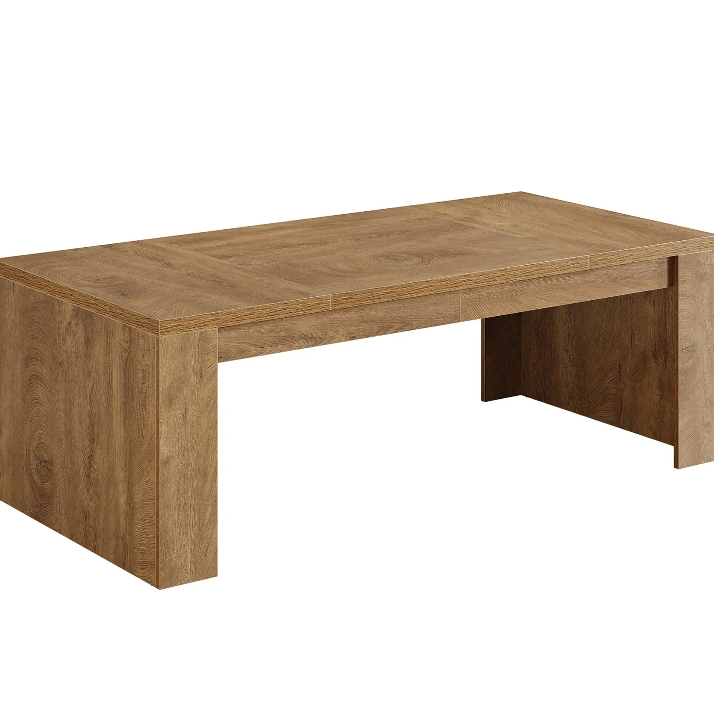 70.87" Executive Desk, Farmhouse Computer Desk with Double Pedestal Legs