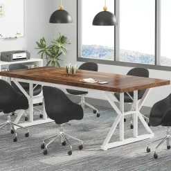 70.8" Executive Desk, Large Computer Office Desk Workstation