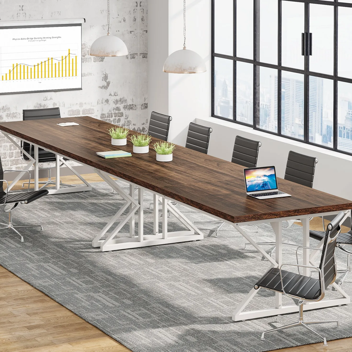 78.7" Executive Desk, Large Computer Desk Two Person Desk for Home Office