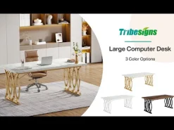 63" Executive Desk, Modern Computer Desk Conference Room Table