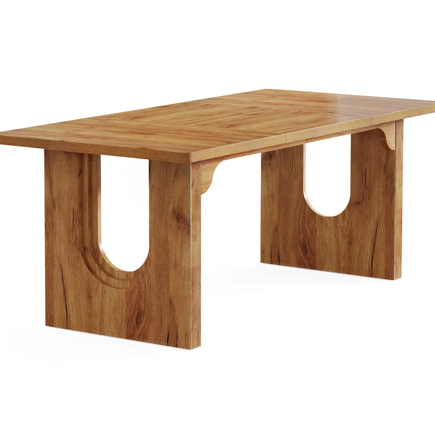 71" Executive Desk, Modern Executive Office Table with Wood Double Pedestal Base