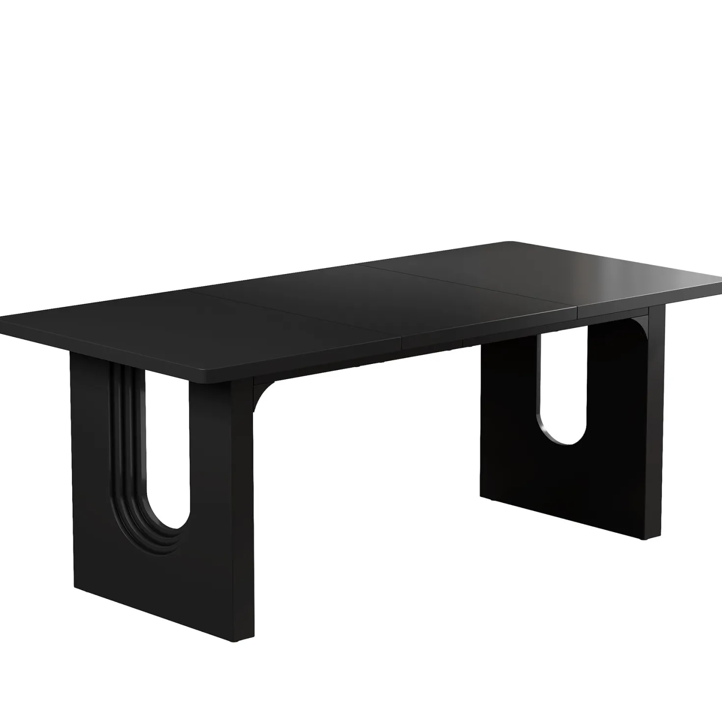 71" Executive Desk, Modern Executive Office Table with Wood Double Pedestal Base