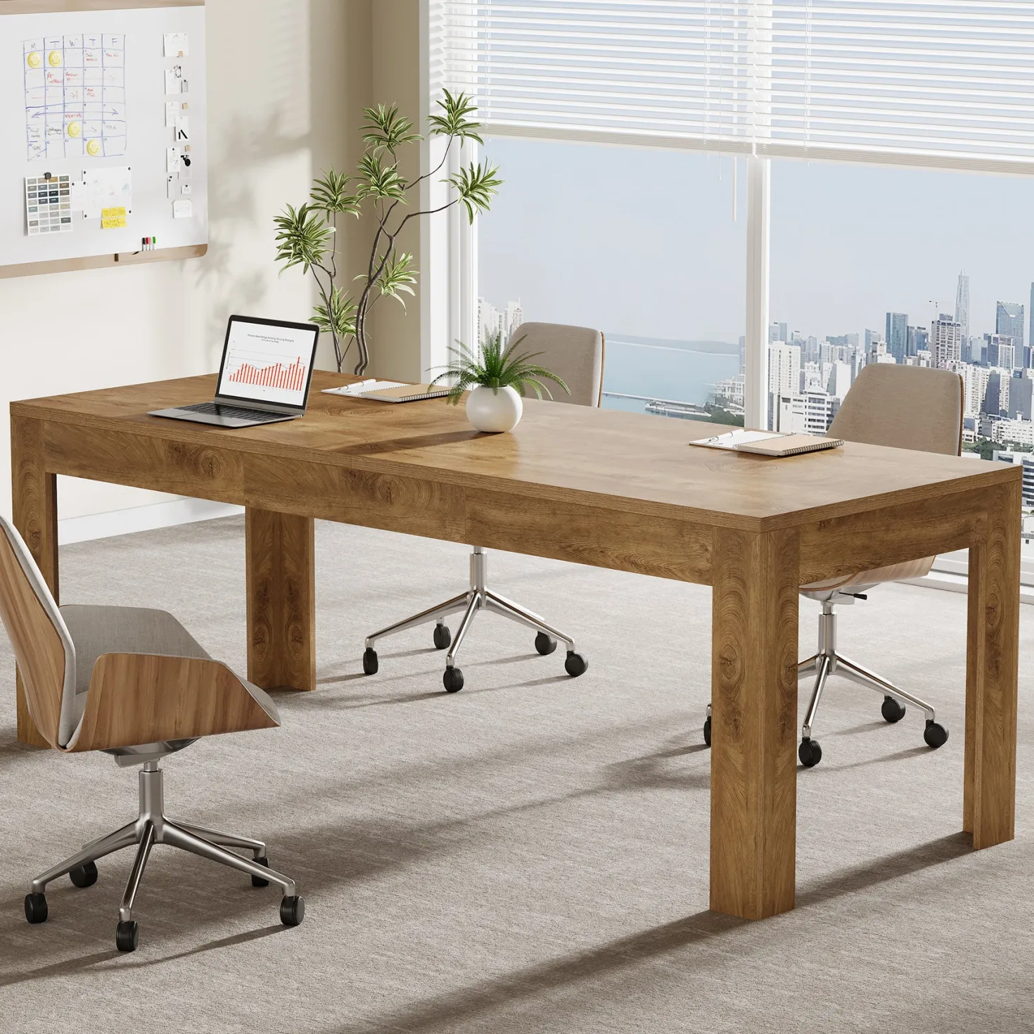 78.7" Executive Desk, 2-Person Desk Computer Office Desk Workstation