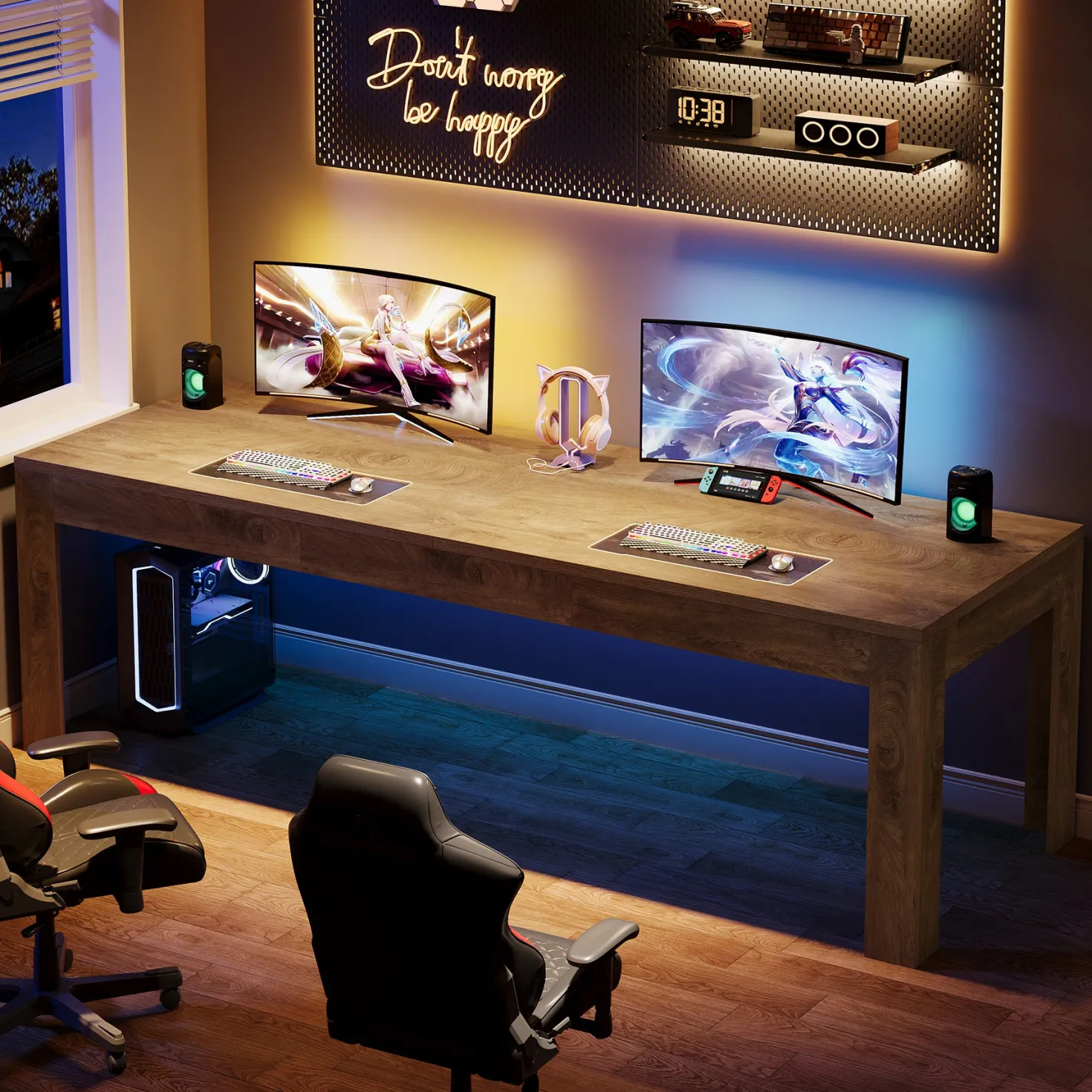 78.7" Executive Desk, 2-Person Desk Computer Office Desk Workstation