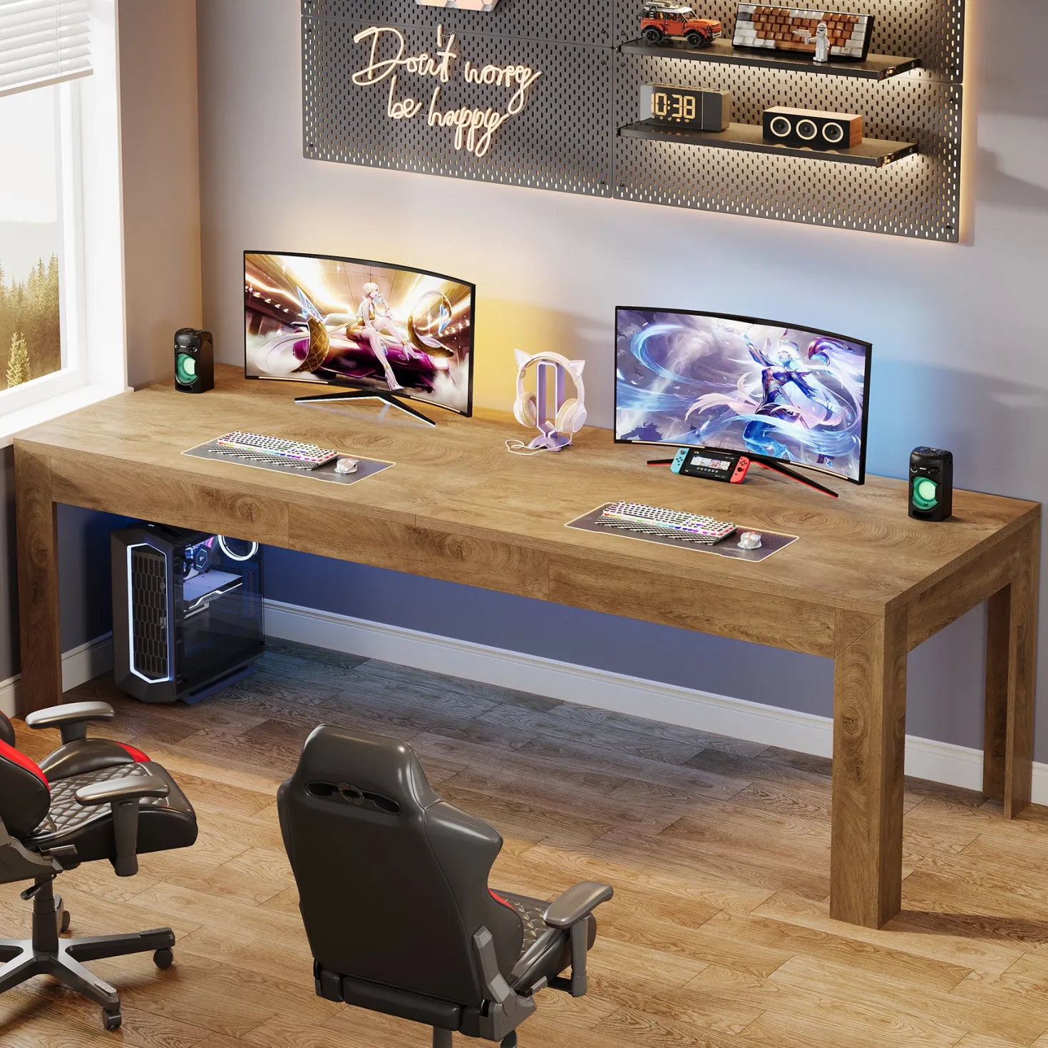 78.7" Executive Desk, 2-Person Desk Computer Office Desk Workstation