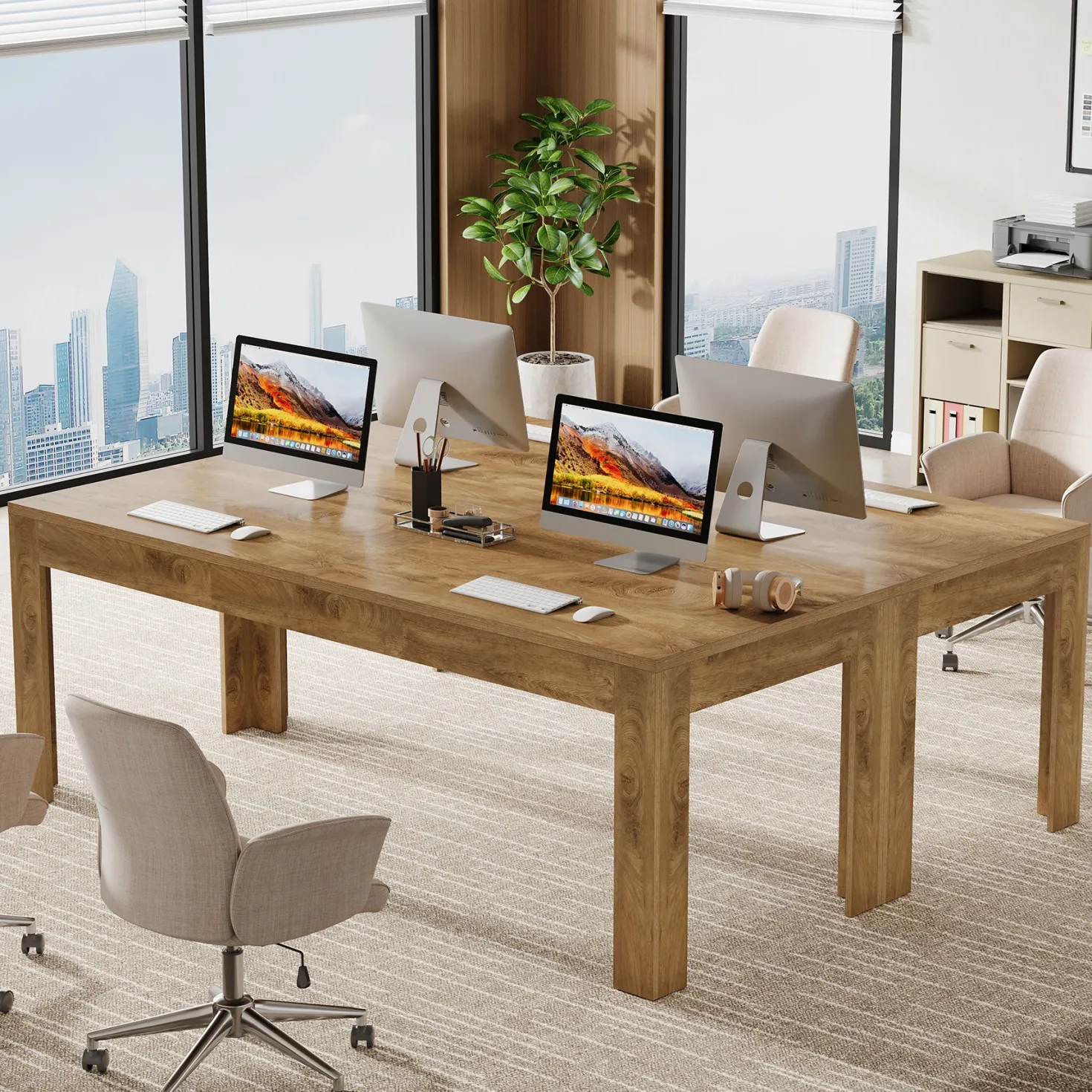 78.7" Executive Desk, 2-Person Desk Computer Office Desk Workstation