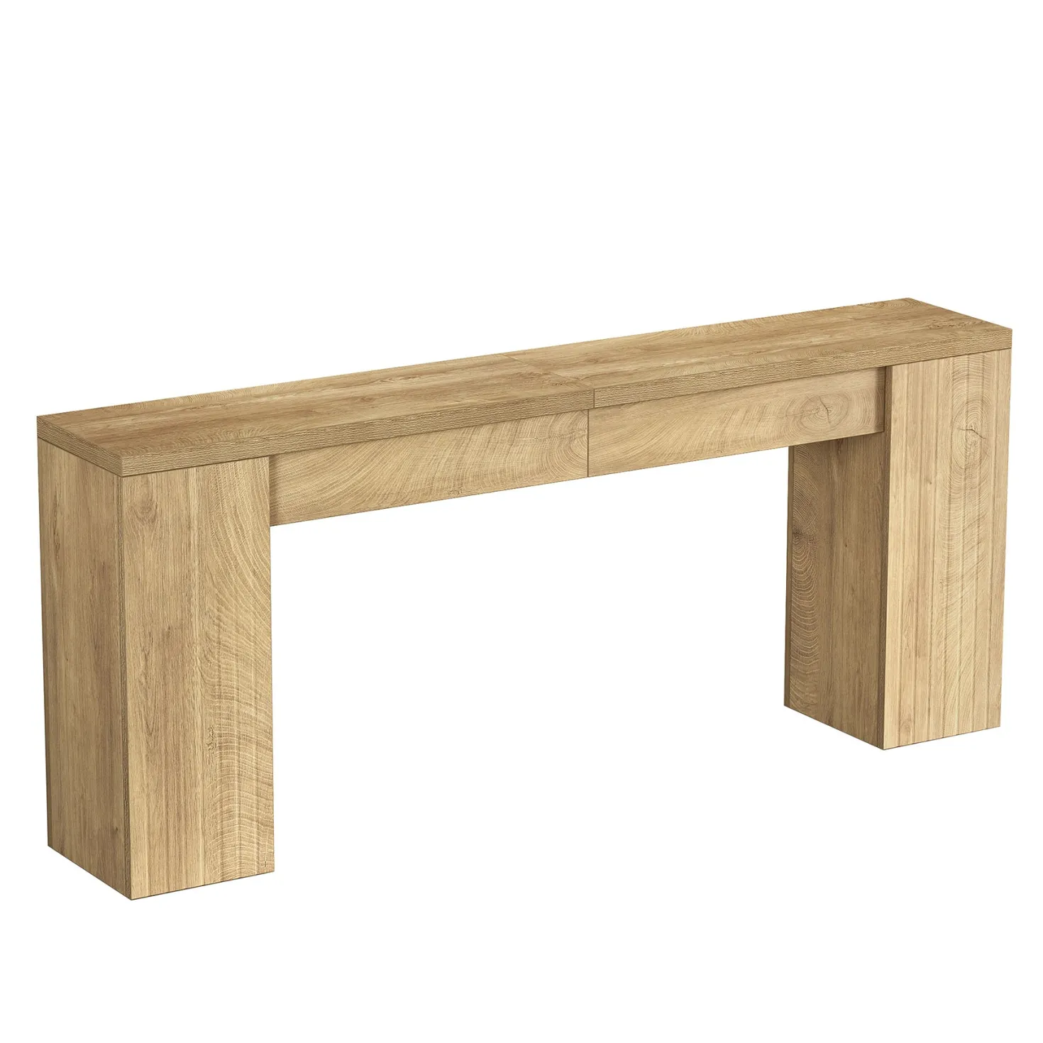 79" Extra Long Console Table, Narrow Sofa Table for Behind Couch, Fluted Entryway Table for Living Room & Hallway
