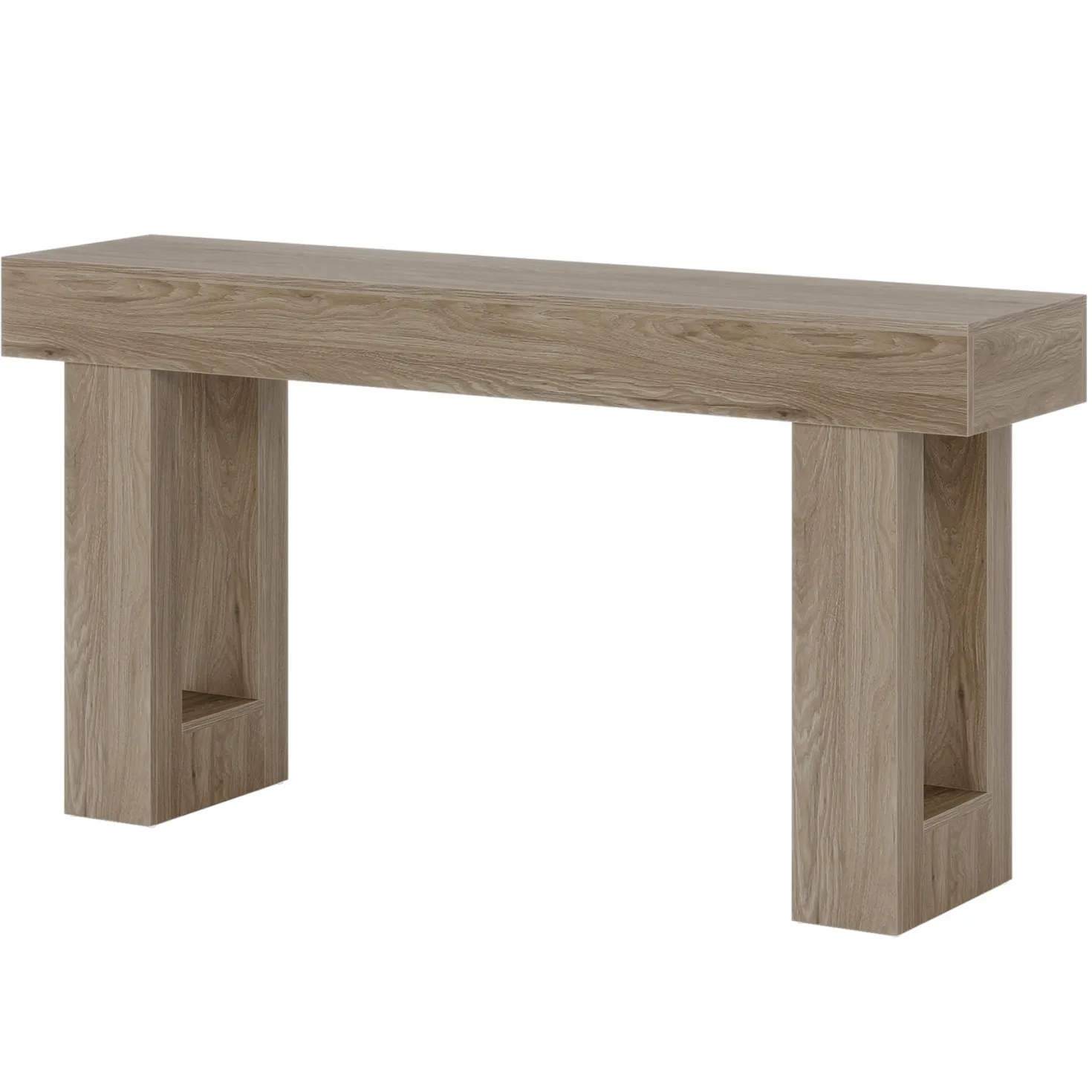 63" Farmhouse Console Table, Long Rectangular Sofa Table for Entryway