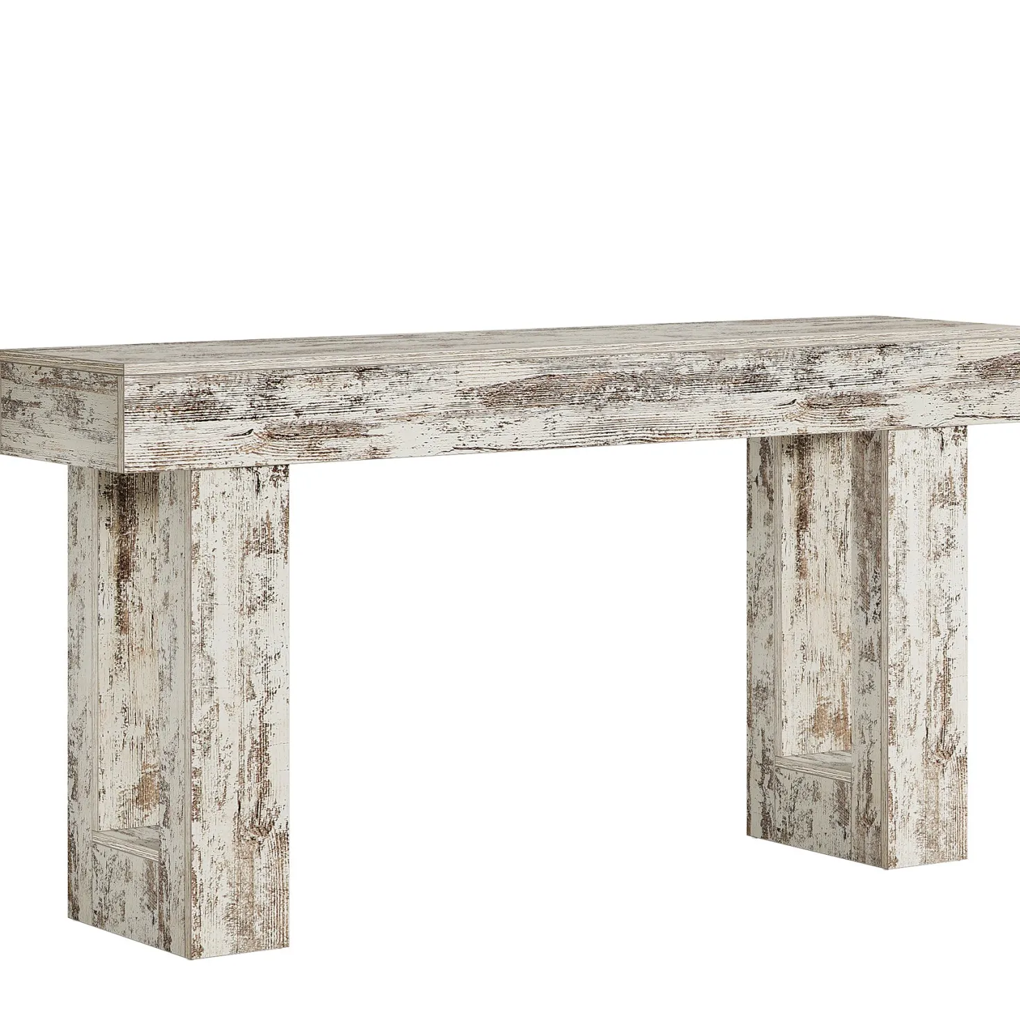 63" Farmhouse Console Table, Long Rectangular Sofa Table for Entryway