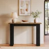 41" Farmhouse Console Table, Narrow Sofa Table Behind Couch with X-Shaped Legs for Entryway & Hallway