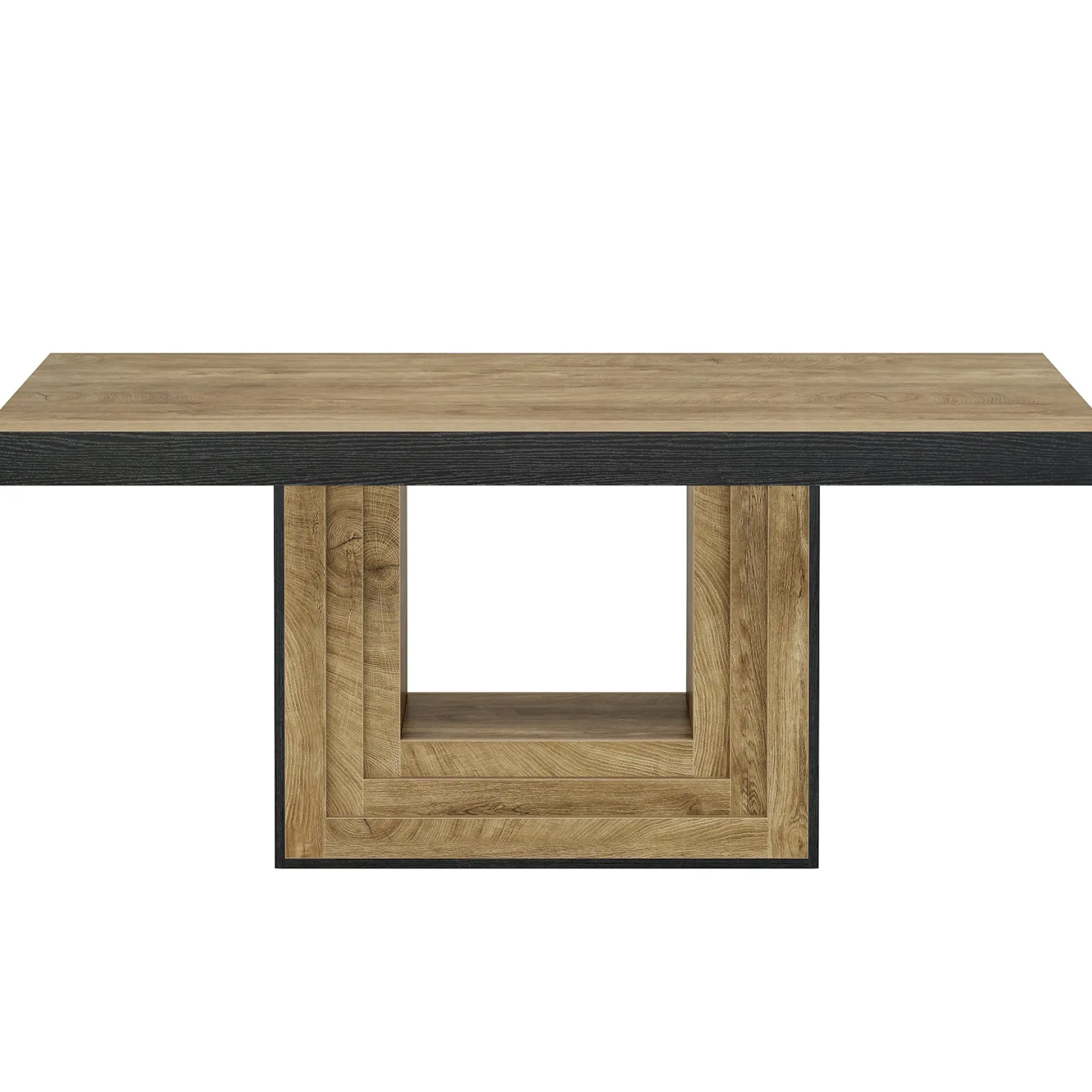 63" Farmhouse Dining Table, Rectangle Kitchen Dinner Table for 4-6 People