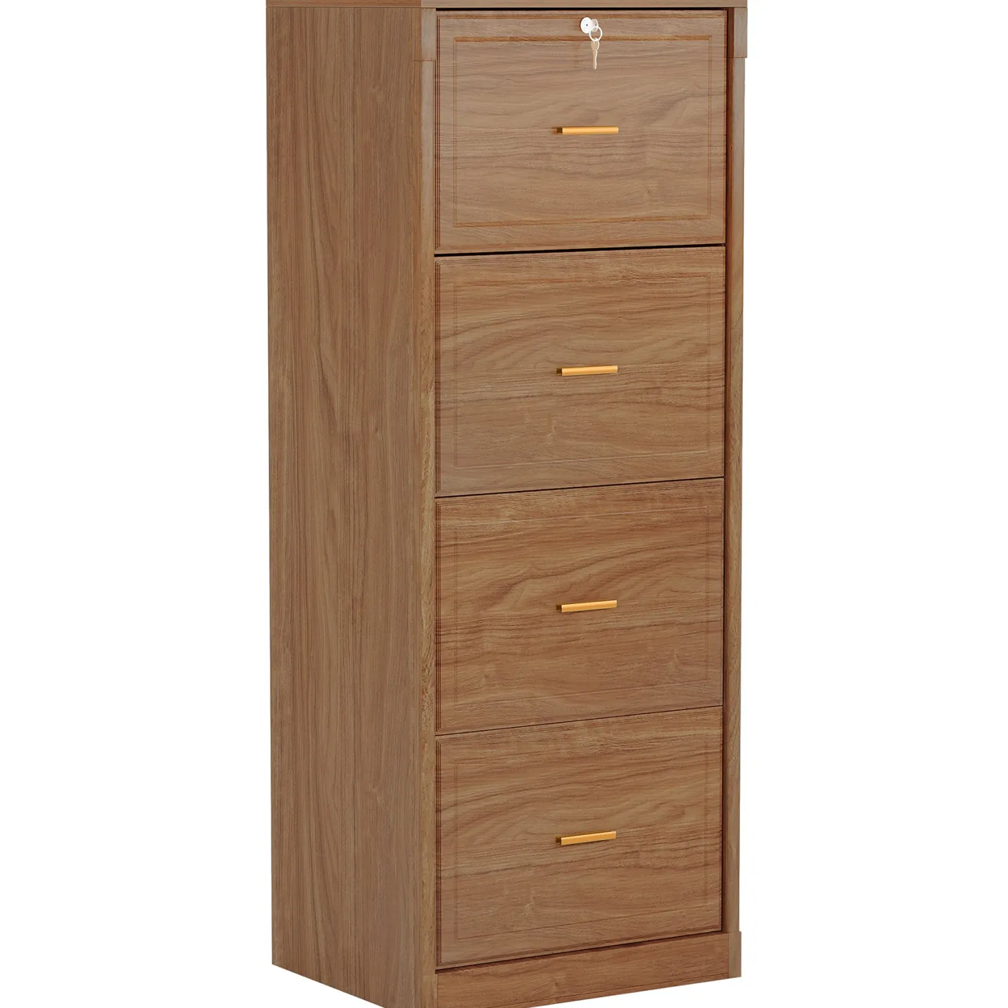 51" File Cabinet, Vertical Filing Cabinet with 4 Storage Drawers