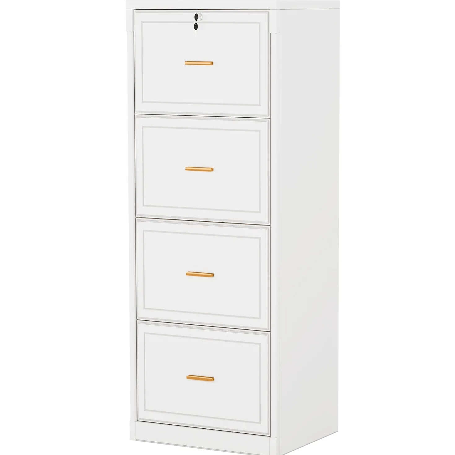 51" File Cabinet, Vertical Filing Cabinet with 4 Storage Drawers