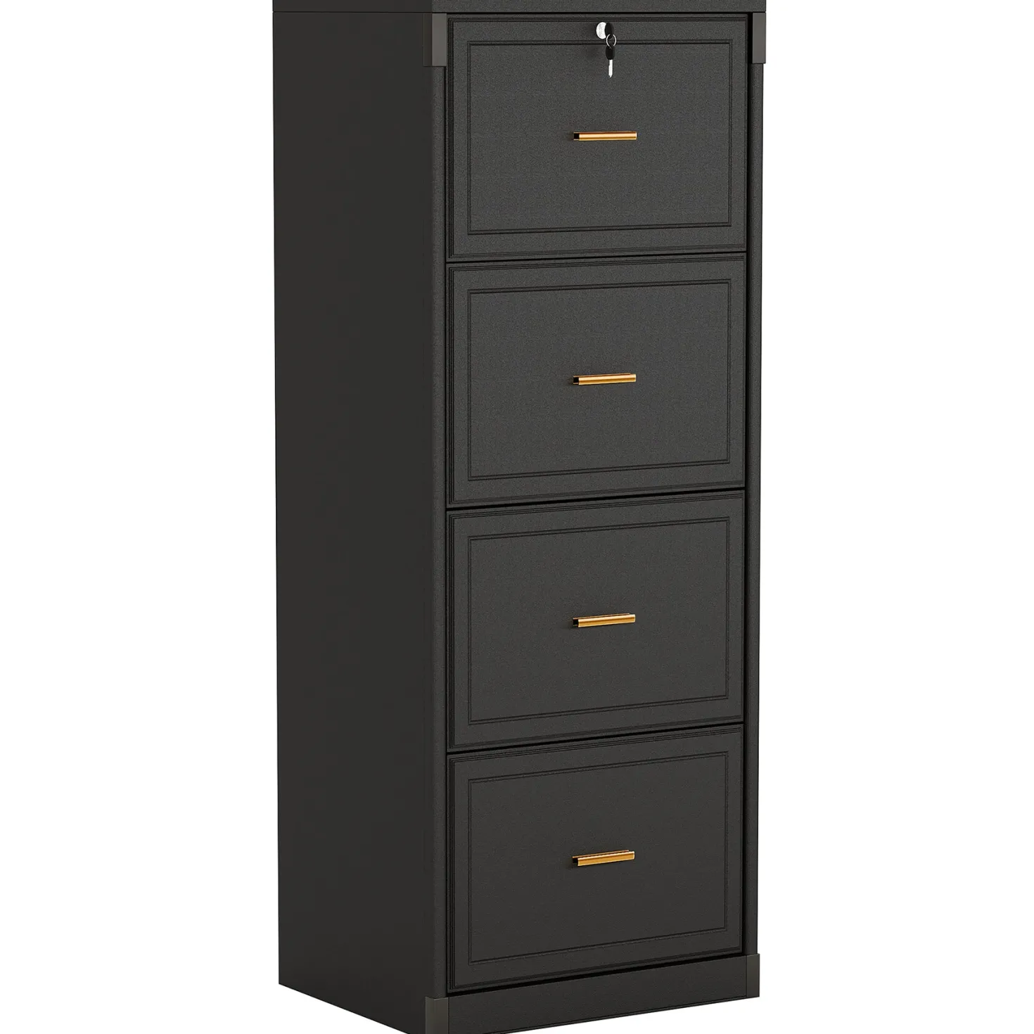 51" File Cabinet, Vertical Filing Cabinet with 4 Storage Drawers
