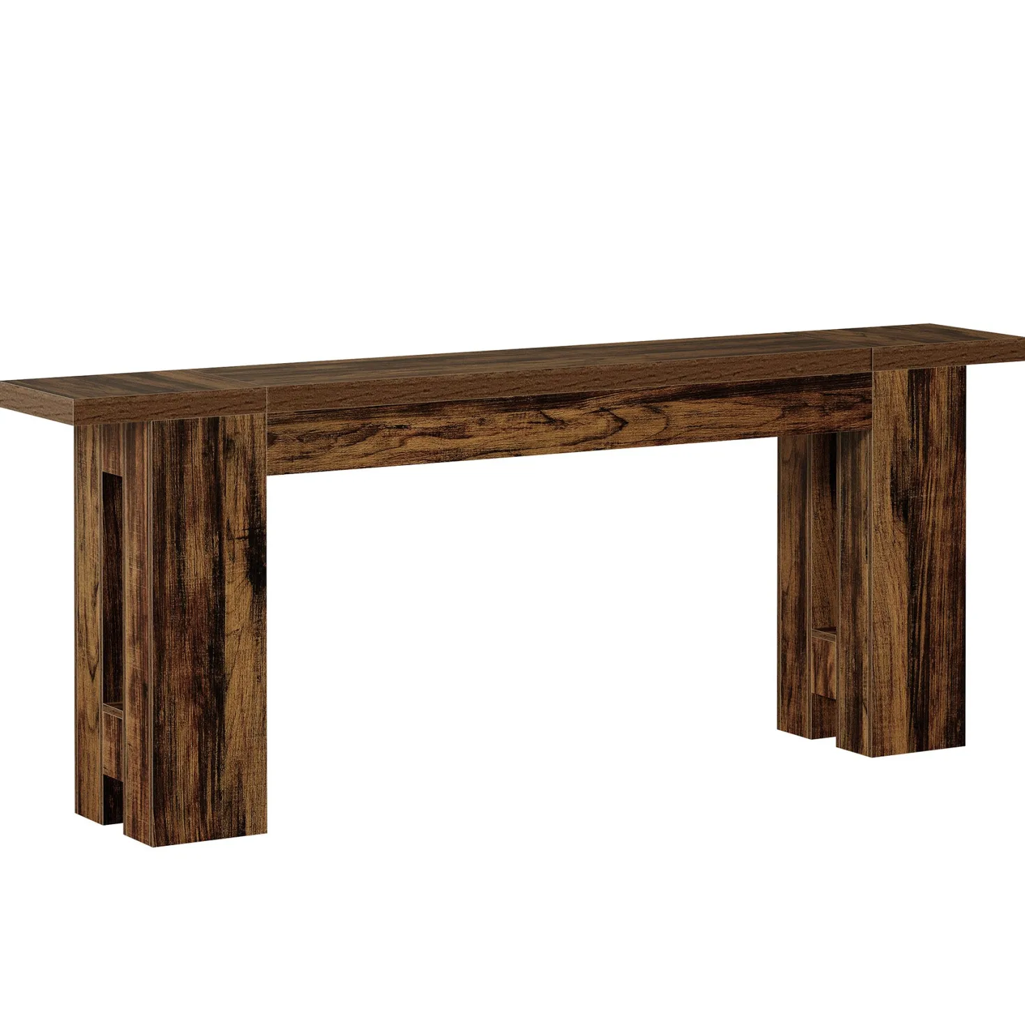 86.6" Long Console Table, Farmhouse Entryway Sofa Table Behind Couch for Hallway