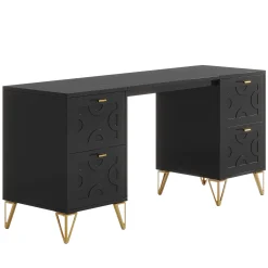 59" Makeup Vanity Desk, Modern Dressing Table with 4 Drawers (Without Mirror)