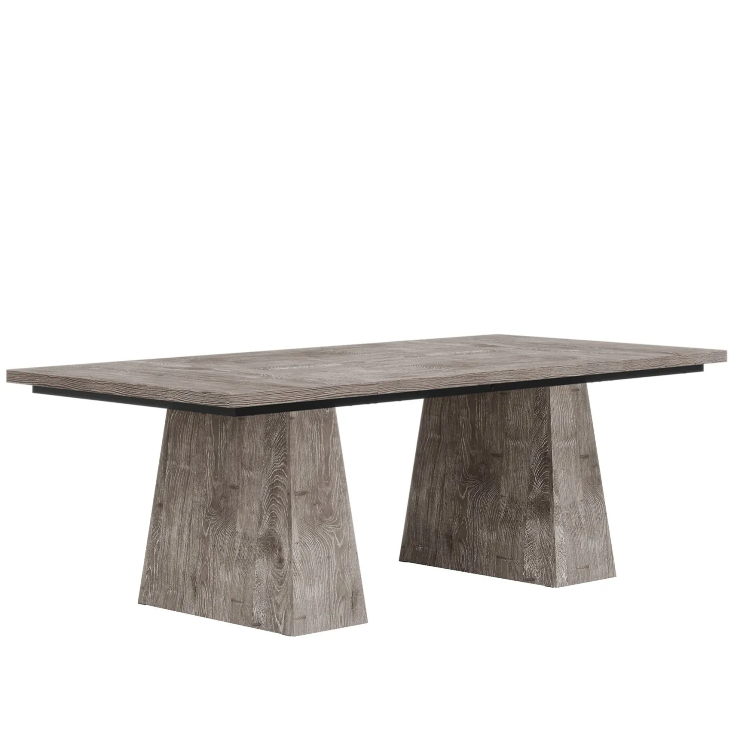 63" Modern Executive Desk, Large Office Computer Desk with Sturdy Double Pedestal