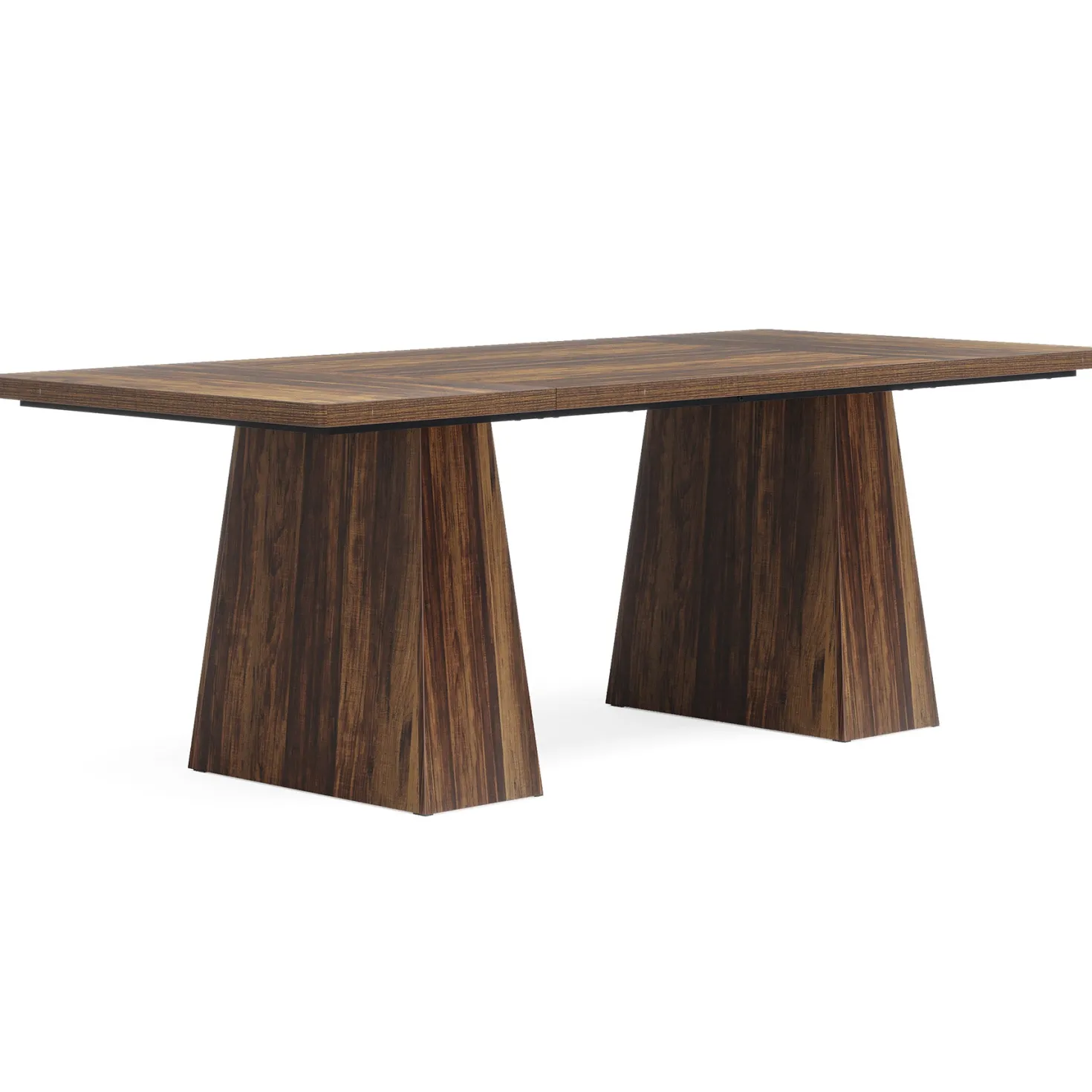 63" Modern Executive Desk, Large Office Computer Desk with Sturdy Double Pedestal