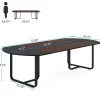 70.86" Oval Dining Table, Modern Kitchen Table for for 6-8 People