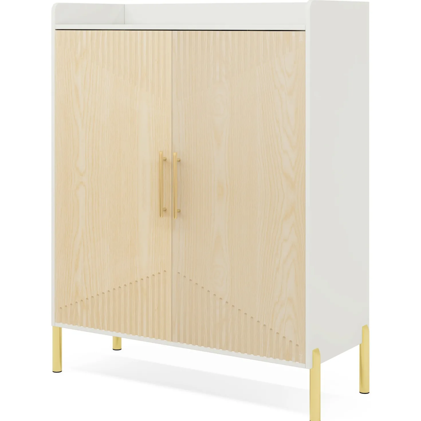 30 Pairs Shoe Cabinet, 6-Tier Modern Shoes Rack Organizer with Doors