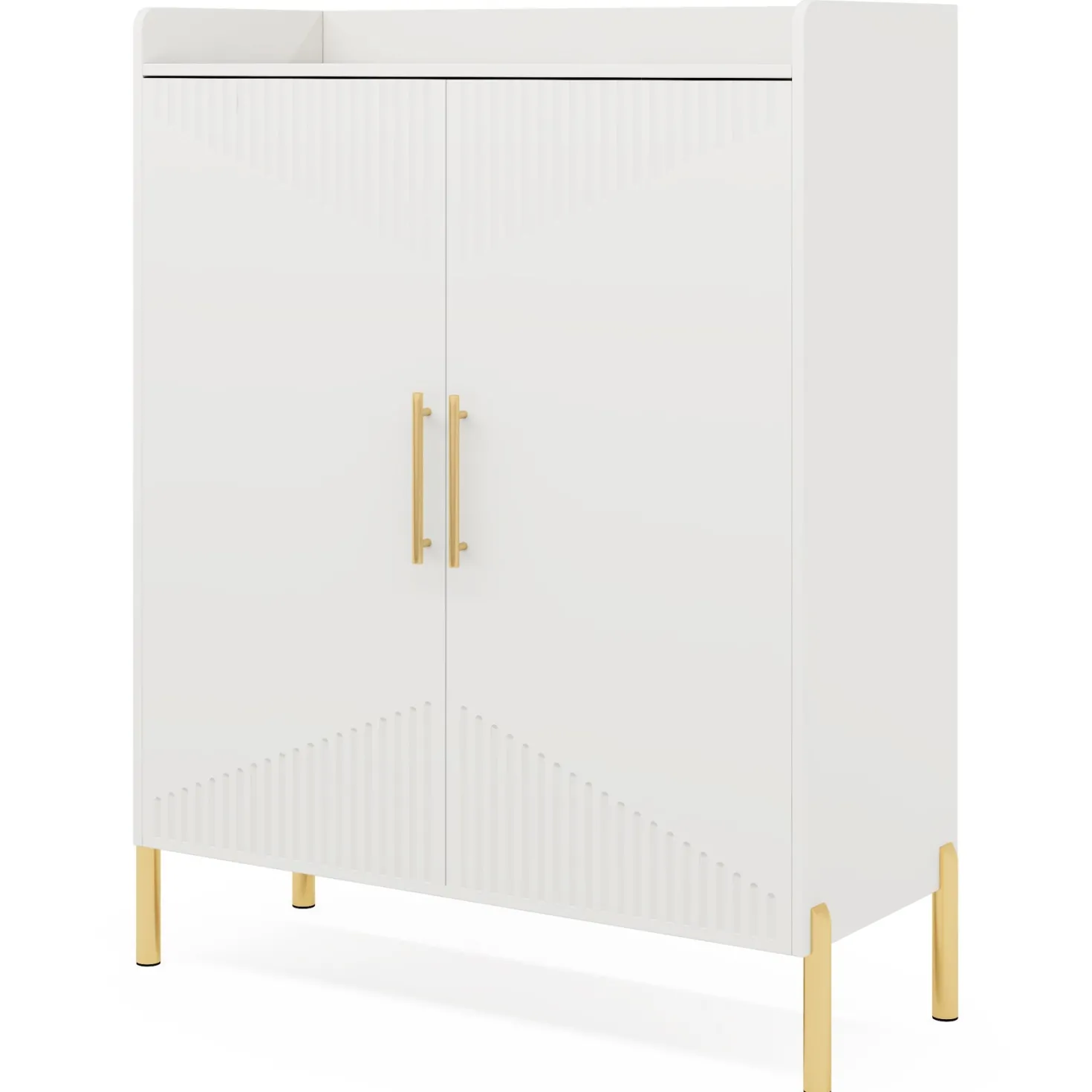 30 Pairs Shoe Cabinet, 6-Tier Modern Shoes Rack Organizer with Doors