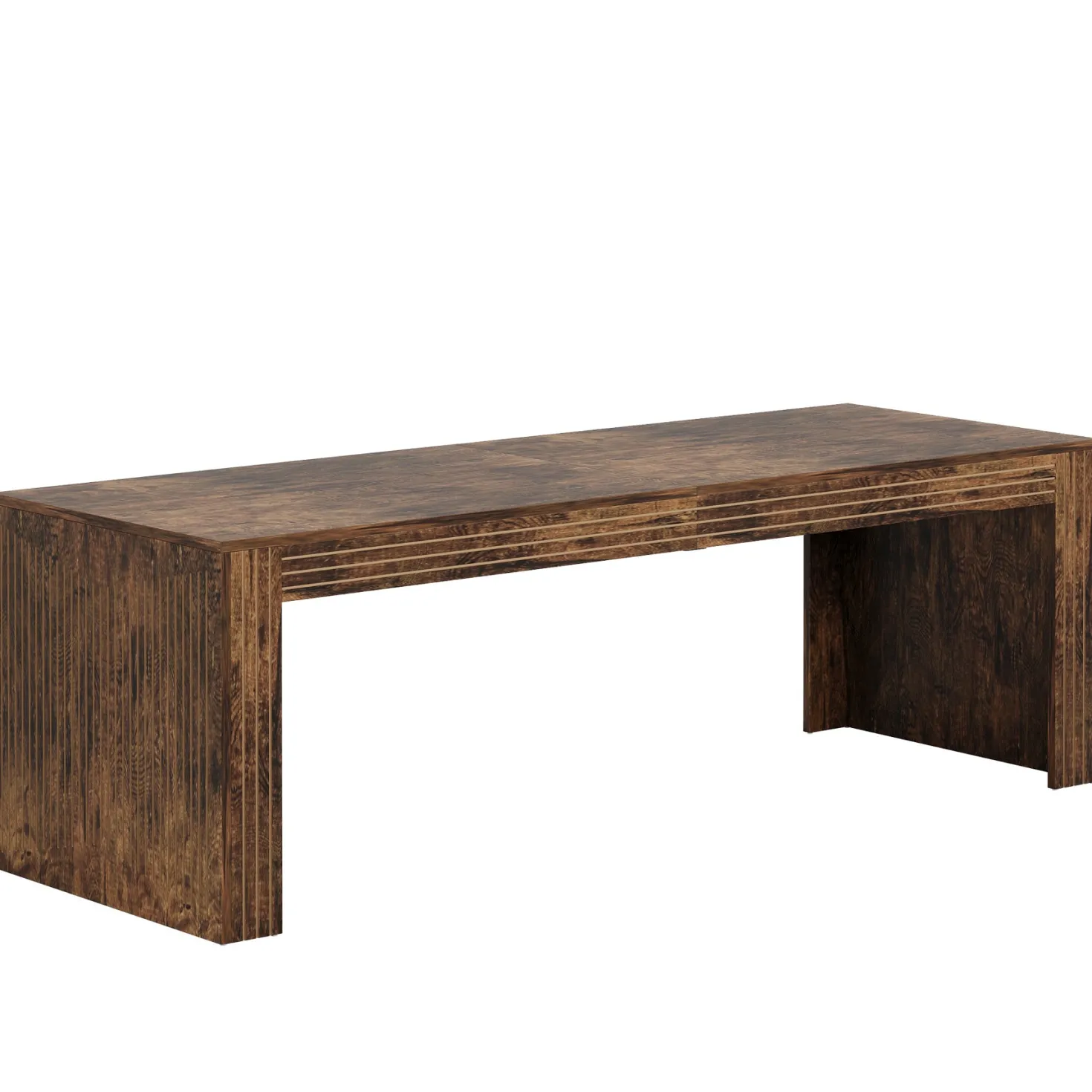 78.7" Rectangular Dining Table, Farmhouse Kitchen Dinner Table for 6-8