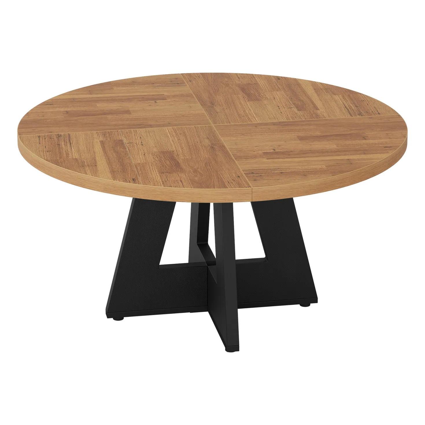 47" Round Dining Table for 4-6, Farmhouse Kitchen Table Table for Dining Room