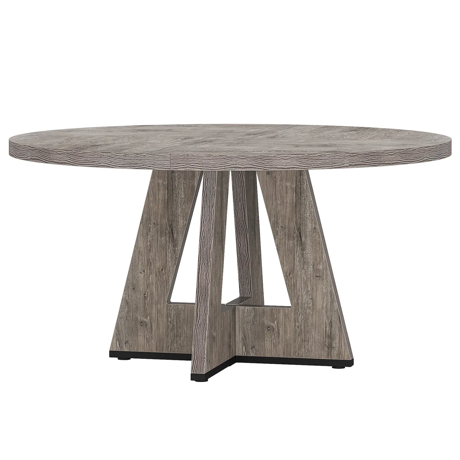 47" Round Dining Table for 4-6, Farmhouse Kitchen Table Table for Dining Room