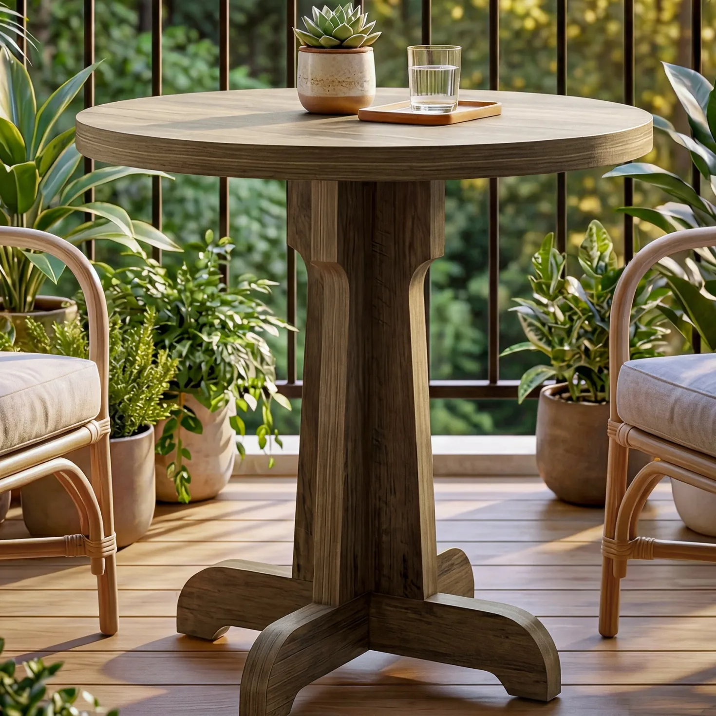 23.6" Round Dining Table, Modern Commercial Dinner Table for 2 People